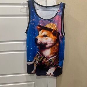 Shiba Inu dog Print Tank Top size large